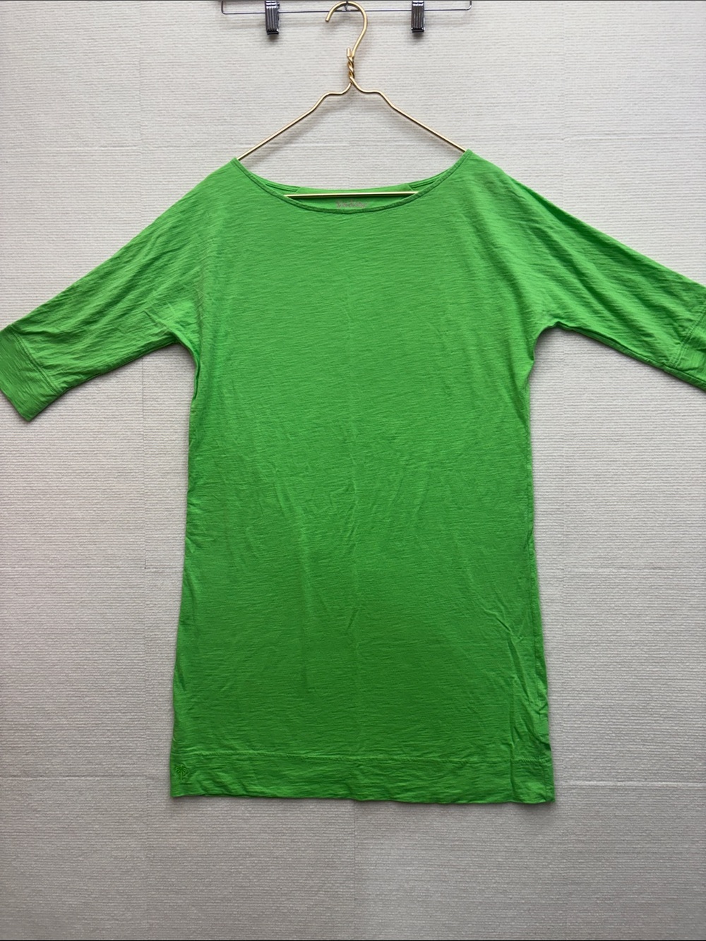 Lilly Pulitzer Neon Green Short Sleeve Tee with Palm Logo